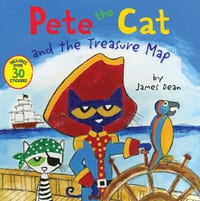 Pete the Cat and the Treasure Map: Includes Over 30 Stickers! cover