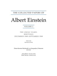 The Collected Papers of Albert Einstein, Volume 2 (Translation Supplement): The Swiss Years: Writings, December 1900-September 1909 cover