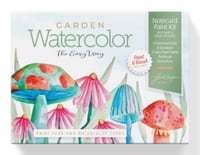 Watercolor the Easy Way Paint-Your-Own Watercolor Cards Garden: Notecard Paint Kit with Paint and Brush Included cover