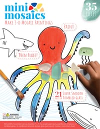 Mini Mosaics Underwater Giants: Paint and Decorate Canvas Boards with Tumbled Glass - DIY Mixed-Media Craft Gift for Ages 6 and Up cover