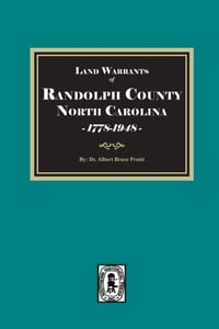 Land Warrants of Randolph County, North Carolina, 1778-1948 cover