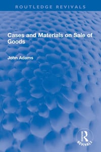 Cases and Materials on Sale of Goods cover