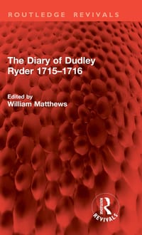The Diary of Dudley Ryder 1715-1716 cover
