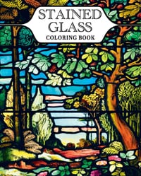 Stained Glass Coloring Book: With 45 Enchanting Designs cover