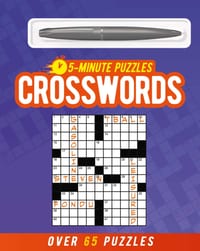 5-Minute Crosswords (Includes Ball-Point Pen): Over 65 Puzzles cover