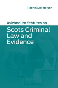 Avizandum Statutes on Scots Criminal Law and Evidence cover