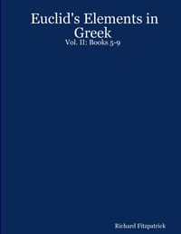 Euclid's Elements in Greek: Vol. II: Books 5-9 cover