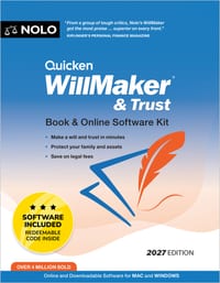 Quicken Willmaker & Trust 2027: Book & Online Software Kit cover