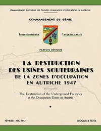La Destruction des Usines Souterraines de la Zones d'Occupation en Autriche. cover