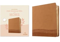 Dayspring Daily Devotional Bible for Moms, NLT (Leatherlike, Camel) cover