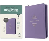 NLT Compact Giant Print Zipper Bible, Filament Enabled (Leatherlike, Diamond Lavender, Red Letter) cover