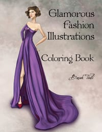 Glamorous Fashion Illustrations Coloring Book cover