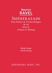 Shéhérazade, M.44: Vocal score cover