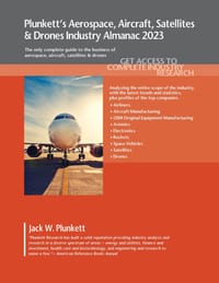 Plunkett's Aerospace, Aircraft, Satellites & Drones Industry Almanac 2023: Aerospace, Aircraft, Satellites & Drones Industry Market Research, Statisti cover
