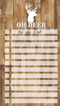 To Do List Notepad: Rustic Wood Deer Art, Checklist, Task Planner, Grocery Shopping List Notebook, Planning, Organizing cover