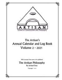 Artisan's Annual Calendar and Log Book - Volume 2 - 2021 cover