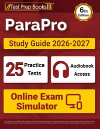 ParaPro Study Guide 2026-2027: 25 Practice Tests + ParaProfessional Test Prep + Online Exam Simulator [6th Edition] cover