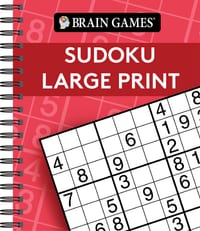 Brain Games - Sudoku Large Print (Red) cover