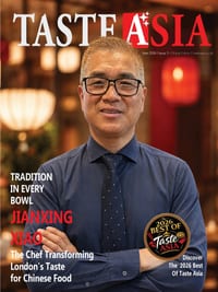Taste Asia Magazine Interview with Chef Jianxing Xiao, YEYE: Exploring Asian Culinary Treasures cover