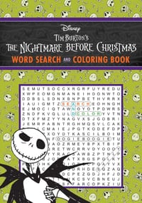 Disney Tim Burton's the Nightmare Before Christmas Word Search and Coloring Book - Coloring Book for Teens and Adults, Word Search Book - Officially L cover