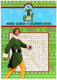 Elf Word Search and Coloring Book - Coloring Book for Teens and Adults, Word Search Book - Officially Licensed cover