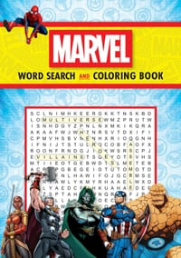 Marvel Word Search and Coloring Book cover