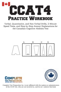 CCAT 4 Workbook: Canadian Cognitive Abilities Test - Grade 4 - Level 10 cover