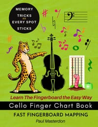 Cello Finger Chart Book - Memory Tricks For Learning The Cello Fingerboard Fast cover