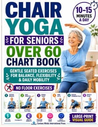 Chair Yoga for Seniors Over 60 Chart Book: A 28-Day Quick Visual Guide with Gentle Seated Exercises to Support Balance, Flexibility & Daily Mobility N cover