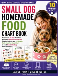 Small Dog Homemade Food Chart Book: A Low-Cost 28-Day Meal Plan with Easy Small-Portion Recipes, Safe Ingredients, and a Printable Toxic Food for Dogs cover
