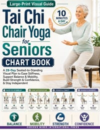 Tai Chi Chair Yoga for Seniors Chart Book: A 28-Day Seated-to-Standing Visual Plan to Ease Stiffness, Support Balance & Mobility, Build Strength & Con cover