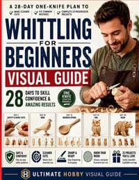 Whittling for Beginners Visual Guide: A 28-Day One-Knife Plan to Make Cleaner Cuts, Fix Common Mistakes, and Complete 23 Progressive Wood Projects wit cover