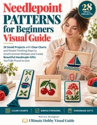 Needlepoint Patterns for Beginners Visual Guide: 28 Small Projects with Clear Charts and Simple Finishing Steps to Avoid Common Mistakes and Create Be cover
