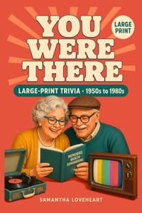 You Were There: 300 Nostalgic Trivia Questions on the Music, TV, Movies, and Everyday Life of the 1950s to 1980s. A Large-Print Gift for Boomers, Gran cover