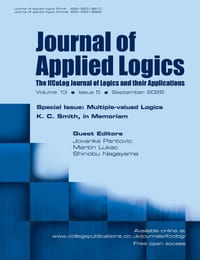 Journal of Applied Logics; The IfCoLog Journal of Logics and their Applications. Volume13, Issue 5, September 2026. Special issue: Multiple-valued Log cover