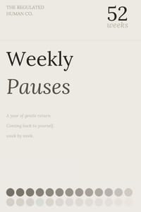 52 Weekly Pauses: A Gentle Year of Slowing Down cover