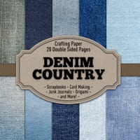 Denim Country Scrapbook Crafting Paper: 20 Double Sided Pages of Denim Jeans Designs Scrapbooking Paper For Junk Journaling, Decorative Crafts, Origam cover