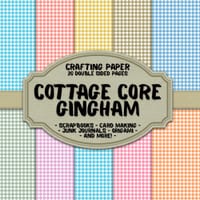 Cottage Core Gingham Scrapbook Crafting Paper: 20 Double Sided Pages of Gingham Designs Scrapbooking Paper For Junk Journaling, Decorative Crafts, Ori cover