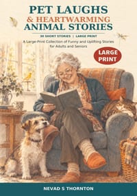 Pet Laughs & Heartwarming Animal Stories: A Large Print Collection of Funny and Uplifting Stories for Adults and Seniors cover
