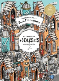 Steampunk Houses 2 Colouring Book cover