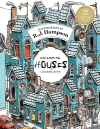 Steampunk Houses Coloring Book cover