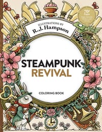 Steampunk Revival Coloring Book cover