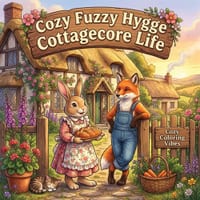 Cozy Fuzzy Hygge Cottagecore Life: Easy Bold Line Designs Coloring Book for Adults Whimsical Pastoral Escapes, Gentle Rural Living & Slow Simple Momen cover