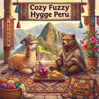 Cozy Fuzzy Hygge Peru: Bold & Easy Line Art Design Coloring Book Relaxing Retreats, South American Cultural Scenes, Cute Animal Travel Adventures Crea cover