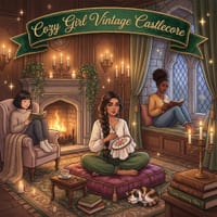 Cozy Girl Vintage Castlecore: An Easy Bold Line Coloring Book for Relaxation Old World Aesthetic, Dark Academia Rooms, Victorian Home Calm Mindfulness cover