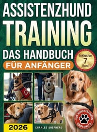 Assistenzhund-Training: Das Handbuch für Anfänger: Aufgabentraining zu meistern, die Angst vor öffentlichen Orten zu überwinden und Unabhängigkeit zu cover