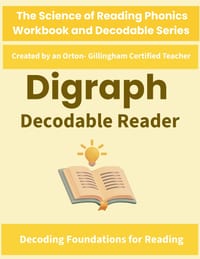 Digraph Decodable Reader: Science of Reading Aligned SH, CH, TH, WH Decodable Stories for Kindergarten, Grade 1 and Grade 2 cover