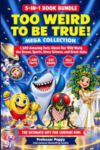 5-in-1 Book Bundle: Too Weird to Be True! Mega Collection: 1,500 Amazing Facts About Our Wild World, the Ocean, Sports, Gross Science, and Greek Myths cover