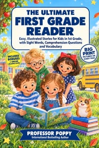 The Ultimate First Grade Reader: Easy, Illustrated Stories for Kids in 1st Grade, with Sight Words, Comprehension Questions and Vocabulary cover