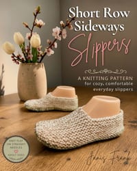 Short Row Sideways Slippers: Knitting Pattern cover